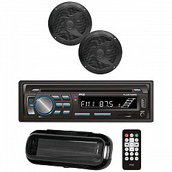 Pyle PDWR62BTBK 6.5" Indoor/Outdoor Wall-Mount Bluetooth Speaker System (Black)
