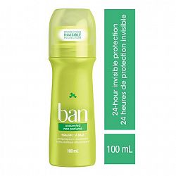 Ban Roll-On Antiperspirant Deodorant - Unscented 100 Ml