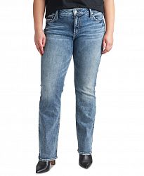 Silver Jeans Co. Plus Size Elyse Mid-Rise Slim-Fit Bootcut Jean