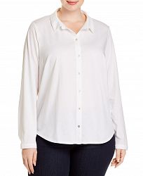 Eileen Fisher System Plus Size Organic Cotton Classic Shirt