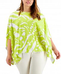 Alfani Plus Size Printed High-Low Top, Created for Macy's