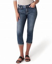 Silver Jeans Co. Plus Size Elyse Mid-Rise Capri Jeans
