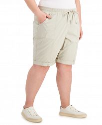 Karen Scott Plus Size Drawstring Shorts, Created for Macy's