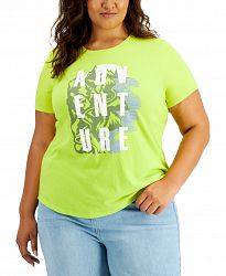 Style & Co Plus Size Cotton Graphic-Print T-Shirt, Created for Macy's