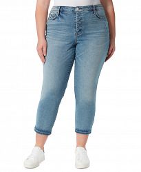 Jessica Simpson Trendy Plus Size Throwback High-Rise Straight Jeans