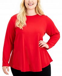 Alfani Plus Size Shirttail-Hem Tunic, Created for Macy's