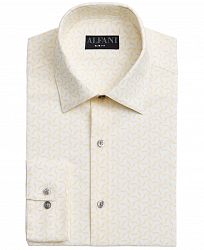 Alfani Men's Slim-Fit Performance Stretch Stain-Resistant Geo-Print Dress Shirt, Created for Macy's