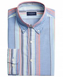 Club Room Men's Slim-Fit Awning Stripe Dress Shirt, Created for Macy's