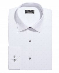 Men's Regular Fit Cooling Performance Stretch Solid Dress Shirt, Created for Macy's
