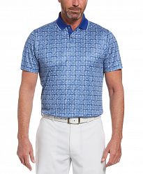 Pga Tour Men's Moisture-Wicking Floral Batik-Print Polo Shirt