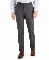 Kenneth Cole Reaction Men's Techni-Cole Light-Gray Suit Separate Slim-Fit Pants