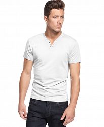 Alfani Men's Stretch Solid, Henley T-Shirt, Created for Macy's