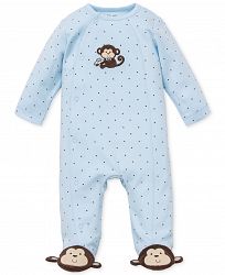 Little Me Baby Boys Monkey Footed Coverall