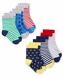 First Impressions Baby Boys 6-Pack Stars & Stripes Crew Socks, Created for Macy's