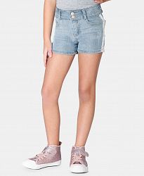 Epic Threads Little Girls Lace-Trim Denim Shorts, Created for Macy's