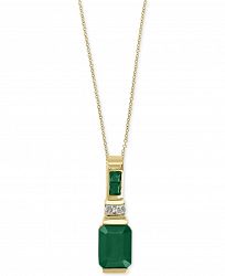 Effy Sapphire (1-3/4 ct. t. w. ) and Diamond Accent Pendant Necklace in 14k Gold (Also Available in Emerald), Created for Macy's