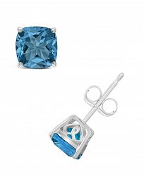 Blue Topaz (2-1/2 ct. t. w. ) Stud Earrings in Sterling Silver