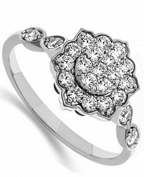 Diamond Flower Cluster Ring (1/2 ct. t. w. ) in 10k White Gold
