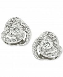 Diamond Love Knot Stud Earrings (1/4 ct. t. w. ) in 10k White Gold
