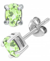 Giani Bernini Green Cubic Zirconia Stud Earrings in Sterling Silver, Created for Macy's