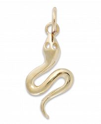 Coiled Snake Charm in 14k Gold