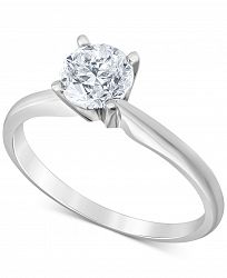 Diamond (5/8 ct. t. w. ) Solitaire Engagement Ring in 14k White Gold