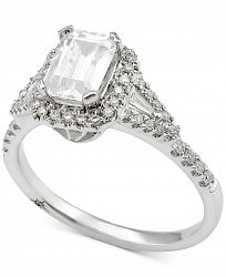 Marchesa Certified Diamond Vintage Inspired Engagement Ring (1 ct. t. w. ) in 18k White Gold, Created for Macy's