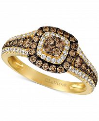 Le Vian Chocolatier Diamond Halo Cluster Ring (9/10 ct. t. w. ) in 14k Gold