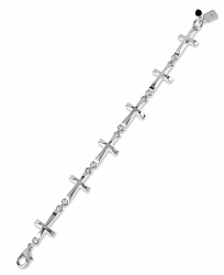 Robert Lee Morris Soho Bracelet, Silver-Tone Cross Link Bracelet