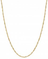 24" Singapore Chain Necklace (1-1/2mm) in 14k Gold