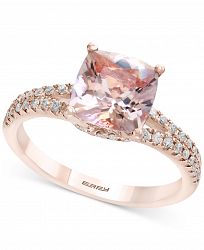 Gemstone Bridal by Effy Morganite (1-5/8 ct. t. w. ) & Diamond (1/4 ct. t. w. ) Engagement Ring in 18k Rose Gold