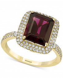 Effy Rhodolite Garnet (3-7/8 ct. t. w. ) & Diamond (3/8 ct. t. w. ) Statement Ring in 14k Gold