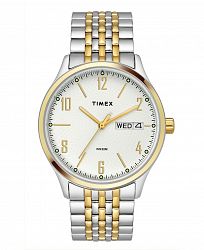 Timex Traditional Men's Two-Tone Stainless Steel Bracelet Watch 39mm