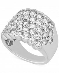 Diamond Pave Cluster Ring (3-1/6 ct. t. w. ) in 14k White Gold