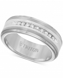 Triton Men's Diamond Wedding Band in Tungsten Carbide (1/4 ct. t. w. )