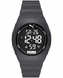 Puma Men's Digital 4 Gray Polyurethane Strap Watch 48mm