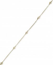 D'Oro by Effy Diamond Bezel Station Bracelet (1/6 ct. t. w. ) in 14k Gold