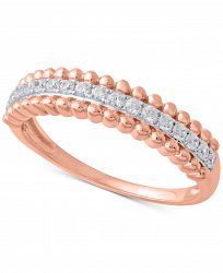 Diamond Beaded Style Band (1/4 ct. t. w. ) in 14k Rose Gold