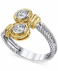 14k Two-Tone Gold Diamond Twist Ring (1/3 ct. t. w. )