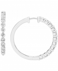 Diamond Hoop Earrings (3 ct. t. w. ) in 10k White Gold