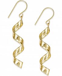 Swirl Drop Earrings in 10k Gold
