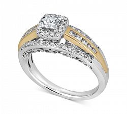 Diamond Engagement Ring (3/4 ct. t. w. ) in 14k Gold & 14k White Gold
