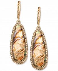 lonna & lilly Gold-Tone Iridescent Stone Drop Earrings