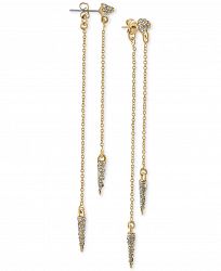 Rachel Rachel Roy Gold-Tone Pave Spike Front-and-Back Earrings