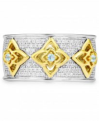 Enchanted Disney Fine Jewelry Diamond Aladdin Two-Tone Statement Ring (1/5 ct. t. w. ) in Sterling Silver & 10k Gold