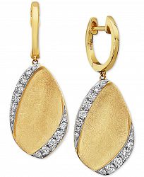 Effy Diamond Leaf Drop Earrings (3/8 ct. t. w. ) in 14k Gold