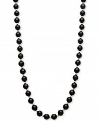 Onyx Bead Necklace (8mm) in 10k Gold