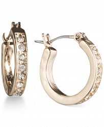 lonna & lilly Gold-Tone Pave Crystal Hoop Earrings