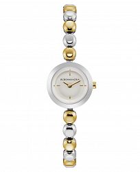 Bcbgmaxazria Ladies Two Tone Bracelet Watch with Silver Dial, 20mm