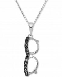 Diamond Eyeglasses 18" Pendant Necklace (1/10 ct. t. w. ) in Sterling Silver